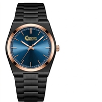 Montre à quartz pour homme en acier inoxydable de luxe sur mesure ODM avec logo personnalisé sur le cadran, fabricant professionnel