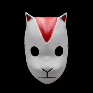 Hojas de madera de Halloween, anime de zorro oscuro, disfraz de gato <span class=keywords><strong>mapache</strong></span> de fuego, accesorios de cosplay, máscara de resina - Product Image 2