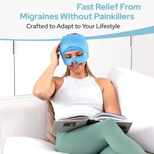 Antifaz Deslizante Personalizado con MOQ Bajo - Alivio Natural para el <span class=keywords><strong>Dolor</strong></span> <span class=keywords><strong>de</strong></span> <span class=keywords><strong>Cabeza</strong></span> - 360 °   Gorro <span class=keywords><strong>de</strong></span> Compresión con Gel para la Resaca y el Estrés - Product Image 4