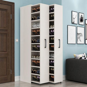 رف أحذية كبير السعة للمنزل وغرفة المعيشة، منظم تخزين جانبي قابل للسحب، خزانة بأدراج مع عجلات مقاومة للغبار - Product Image 3