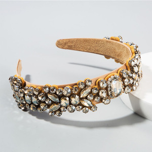 European and American Hair Band Headdress Wild Go Out Baroque Inlaid Color Rhinestone <strong>Ladies</strong> <strong>Headband</strong> / Hairband Women Girl <strong>Lady</strong> - Product Image 3