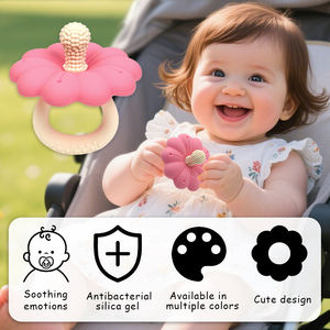 Juguete Sensorial para Bebés con Diseño Personalizado, Mordedor de Silicona sin BPA con Forma de Flor - Product Image 2