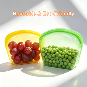 <span class=keywords><strong>Bolsa</strong></span> de Silicona Hermética para Almacenamiento de Alimentos, Apilable, Apta para Lavavajillas, Ecológica - Product Image 5