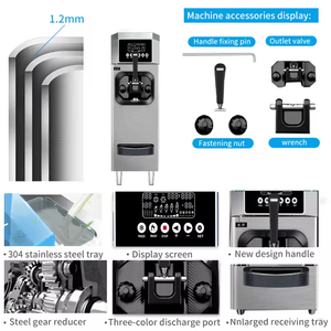 Một đầu tự động <span class=keywords><strong>Ice</strong></span> <span class=keywords><strong>Cream</strong></span> Maker mềm phục vụ máy làm kem thích hợp cho khách sạn & cửa hàng thực phẩm trà bong bóng cửa hàng - Product Image 4