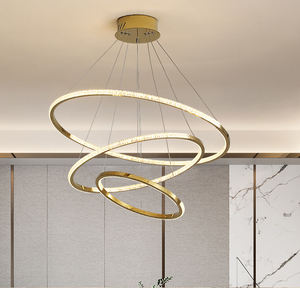 Bulat Mewah 2020 Modern Plating Logam Antik Plating Emas Kreatif Modern Liontin Lampu untuk Restoran Ruang Tamu - Product Image 1