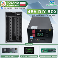 Expédié de Pologne en 24h - Boîtier de batterie DIY 48V avec BMS JK V19 empilable, kit de batterie DIY Lifepo4 51.2V pour stockage d'énergie