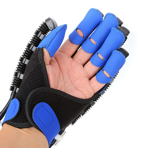 Guantes de rehabilitación de manos, dispositivo de entrenamiento eléctrico de cinco dedos con control remoto para la recuperación de la función de la mano en personas mayores, color azul - Product Image 3