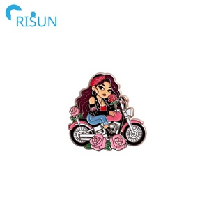 หมุดปักลายสำหรับนักขี่จักรยานและนักขี่จักรยานแบบเซ็กซี่หมุดปักหมุดโลหะเคลือบสำหรับรถสกู๊ตเตอร์เข็มติดปกมอเตอร์ไซด์ออกแบบได้ตามต้องการเข็มผู้หญิงนักขี่จักรยานสาว - Product Image 2