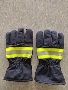 Gants d'incendie de forêt jaune de <span class=keywords><strong>pompier</strong></span> gants de vêtements ignifuges gants de sécurité ignifuges en cuir - Product Image 3
