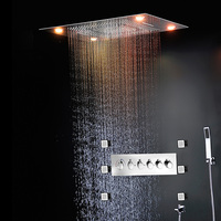 Photographie ohm — kit de robinetterie thermostatique de douche, salle de bains, mélange en Mode pluie, immersive cinq étoiles