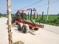Remorque de bois de forêt de rondin de vélo de quadruple de machine de sylviculture avec la grue pour le tracteur