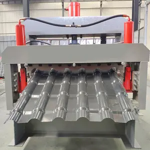 Máquina formadora de rolos para telha de zinco colorida OEM painel de telhado vitrificado preço barato de fábrica na China