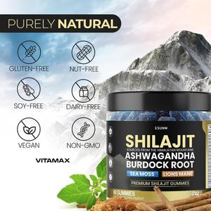 OEM nhãn hiệu riêng tinh khiết Himalaya shilajit Gummies phong phú trong Ashwagandha cây ngưu bàng gốc Fulvic axit shilajit gummies bổ sung - Product Image 2