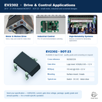 Transistor MOSFET à canal N 20V 2.1A SOT-23, niveau logique, faible RDS(on) 78 mΩ, commutateur de charge, convertisseur DC-DC, équivalent SI2302CDS