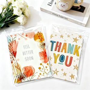Self Sealing Durable BOPP Cellophane <b>Bags</b> 6''x9" 200 Pcs Heat <b>Seal</b> Cookie Treat <b>Bags</b> Clear Plastic Gift <b>Bags</b> for Snack Party - Product Image 3