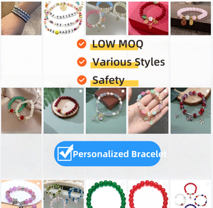 HLC, joyería personalizada inspirada en <span class=keywords><strong>Taylor</strong></span>, pulsera de cuentas de piedra con letras de arcilla polimérica elástica DIY con tarjeta, regalos de amistad - Product Image 6