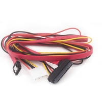 Kabel Combo Daya/Data SATA3 SATA 7pin +IDE Molex 4Pin 1M 6Gb/s untuk PC SATA 3.0 SATAIII 6Gbps