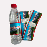 Étiquettes blanches en rouleau OPP/BOPP/PVC à colle thermofusible pour bouteilles de boissons et d'eau minérale, utilisées en machine