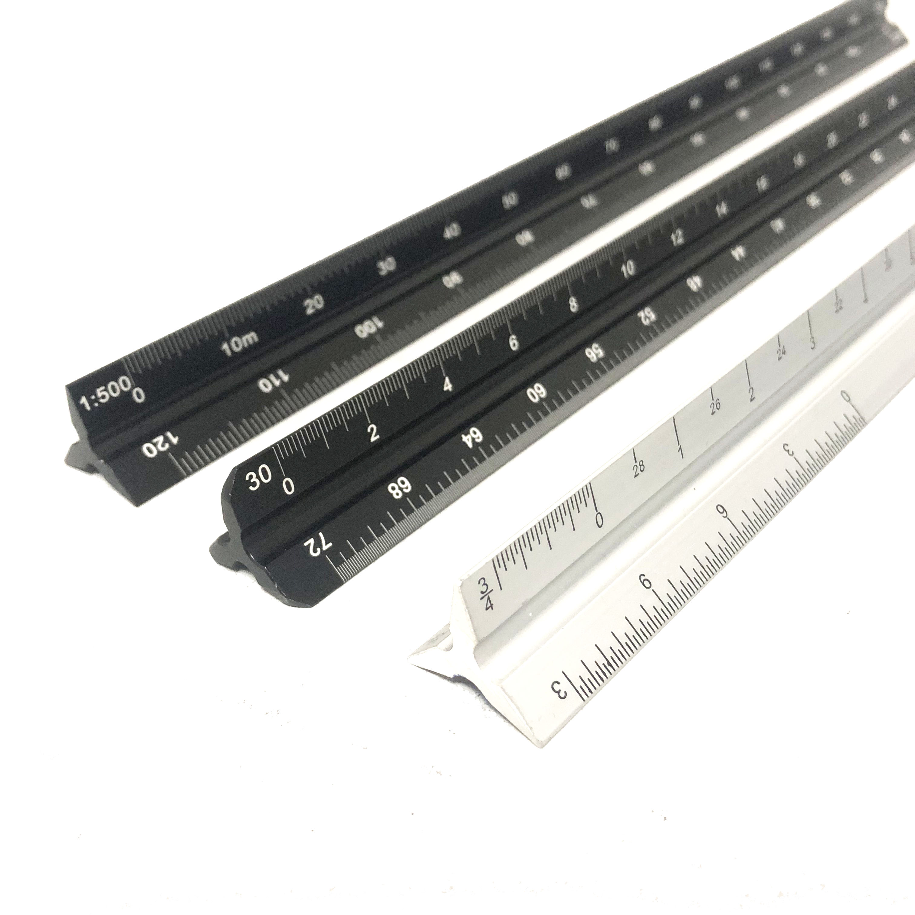 Three Edge Triangle Scale Ruler plastic Engineering Design Ruler Triangular Column 30CM Metric Engineer Scale Rule