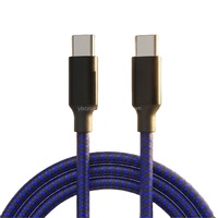Cable USB C a USB C de 1M 2M 3M 60W, Cable de Carga Rápida con Trenzado de Nailon Tipo C para iPhone 17 16 15 iPad MacBook CarPlay