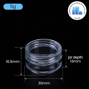Vente en gros de flacons transparents en PS avec bouchon à vis 5g pour échantillon de sérum pour la peau, flacon cosmétique vide - Product Image 4
