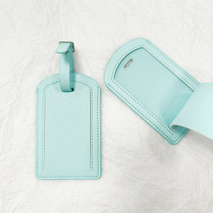 Vente en gros d'étiquettes de bagages en cuir personnalisées, logo personnalisé, étiquettes d'identification en cuir Saffiano PVC, étiquettes de bagages élégantes pour les voyages - Product Image 6