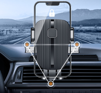 Support de téléphone pour voiture, mise à niveau du verrouillage de la bouche d'aération Support de téléphone portable