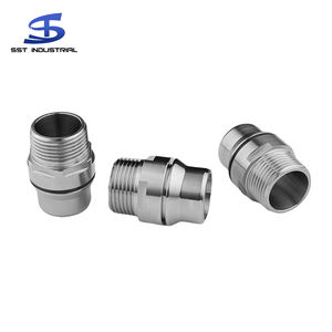 ข้อต่อท่อไฮดรอลิกตัวเมียข้อต่อท่อเกลียวภายนอกชิ้นส่วน CNC เครื่องสแตนเลส316L สุขาภิบาลที่กำหนดเอง - Product Image 5