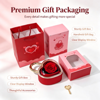 Boîte à bijoux en fleurs préservées au prix d'usine, boîtes Roja, cadeau de mariage, cadeaux pour femmes, Saint-Valentin, Nouvel An, Noël