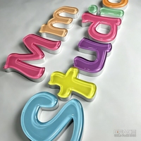 Lettres LED 3D personnalisées en résine gelée haute brillance, enseigne lumineuse colorée en époxy acrylique pour magasin, café, devanture de commerce, bâtiments, bureau, voiture
