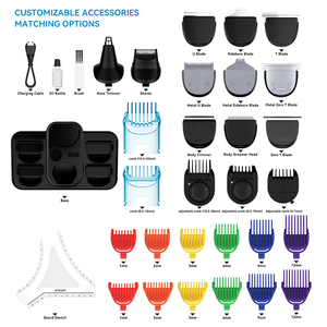 Kit <span class=keywords><strong>Professionale</strong></span> Elettrico 5-in-1 per la Cura Personale Maschile, Set Regolabarba <span class=keywords><strong>e</strong></span> Tagliacapelli Tutto-in-Uno, Ultra Silenzioso, Ricarica Rapida Type-C - Product Image 6