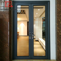 Porte à battant en alliage d'aluminium à feuille unique, dimensions personnalisables pour projets de portes non standard et besoins de construction