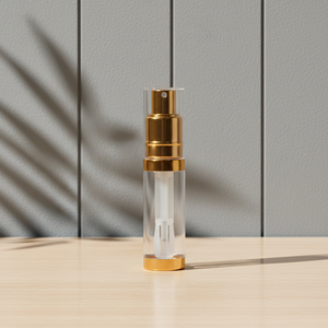 Flacon vide de 60 ml pour poudre cosmétique avec corps en PET et pulvérisateur à col en aluminium, sérigraphié, OEM - Product Image 1