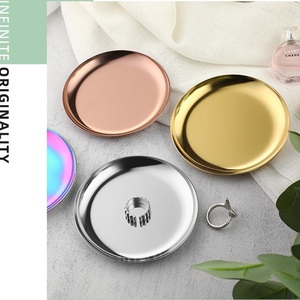 Caixa de metal luxuosa para servir joias, acessórios, bandeja de colar em placa de ouro, suporte de exibição - Product Image 4