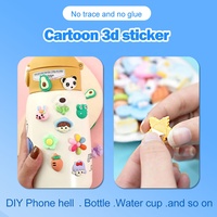 30 pièces/boîte vente chaude 3D autocollant dessin animé dos plat résine charme pour bricolage bouteille d'eau coque de téléphone accessoires de décoration