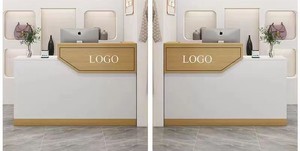 2025 Nail Salon Cashier's Latest Setup Salon Furniture Beauty Salon <b>Reception</b> Desk Store - Product Image 4