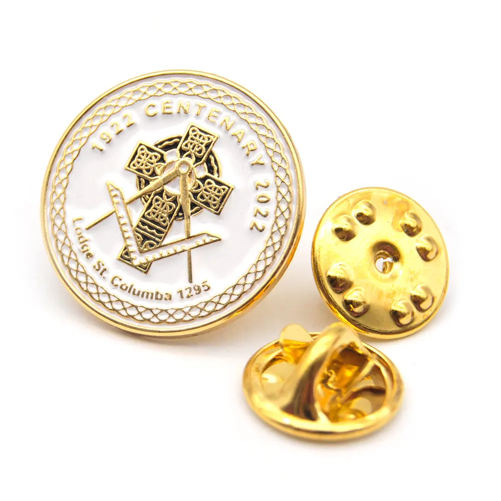 Hoge Kwaliteit Gepersonaliseerde Custom Zinklegering 3d Vrijmetselaar Revers Pin Badge Metal Enamel Gold Mason Masonic Pin Voor Pak