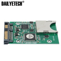 SD Secure Digital MMC tarjeta de memoria a 7 + 15P 22pin SATA Adaptador convertidor Serial ATA