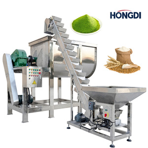 Mezcladora Industrial de Acero Inoxidable en Forma de U con Doble Cinta, Elevador de Cubetas, Mezcladora de Polvo de Alta Homogeneidad con Función de Secado para Alimentos - Product Image 1