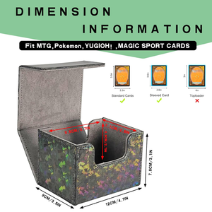 Hộp đựng bài chứa hơn 100 thẻ bài TCG, hộp đựng bài lấp lánh, tương thích với thẻ bài Commander MTG Magic the Gathering - Product Image 3