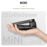 Trépied pliable miniature pour selfie, stabilisateur de cardan pour smartphone pour iPhone et Android