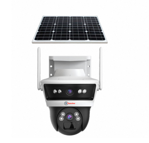4G Mini PT Solar Security Camera Dual Lens 360° Pan Rotation Fixed Lens AI Outdoor <b>Wireless</b> <b>CCTV</b> Camera - Product Image 1