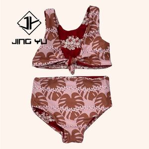 Traje de Baño para Niños en Oferta, Estampado Hawaiano, Traje de Baño de una Pieza, Bikini de Nailon Suave de Alta Calidad Personalizado para Niñas - Product Image 5