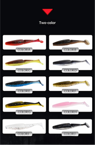 CHEERY Zweiteiliger T-Schwanz Hochaktiver Schwingender Schwanz Weicher Angelköder 7/9/11/13cm Künstlicher Weichköder für Topmouth Culter Bass - Product Image 3