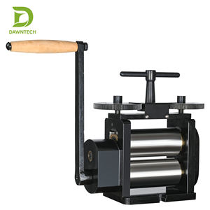 Máquina laminadora de 160 mm y 750 W para la fabricación de joyería de oro y plata, laminación de alambre plano y redondo con interruptor de avance y retroceso - Product Image 1