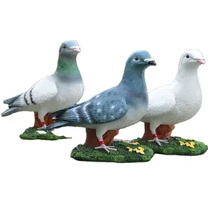 Park dekor reçine güvercin soyut reçine heykel