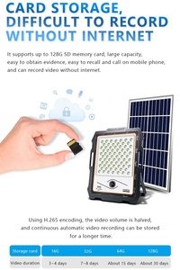 Manufacture Ip67 Smart Wifi <b>Solar</b> Flood Lights Fitted With CCTV <b>Cameras</b> - Product Image 3
