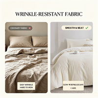 Ensemble de literie réversible en jacquard à feuilles bouclées crème, certifié OEKO-TEX, 4 pièces, 100% polyester, 125 g/m²