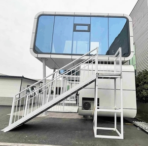 Tùy Chỉnh Capsule Nhà Không Gian Thương Mại Airship Pod Sang Trọng Thiết Kế Hiện Đại Nhà Prefab Cho Khách Sạn - Product Image 1