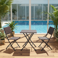 Ensemble de table et chaises de jardin modernes de haute qualité, en acier durable, table carrée pliable, écologique, pour hôpital, école